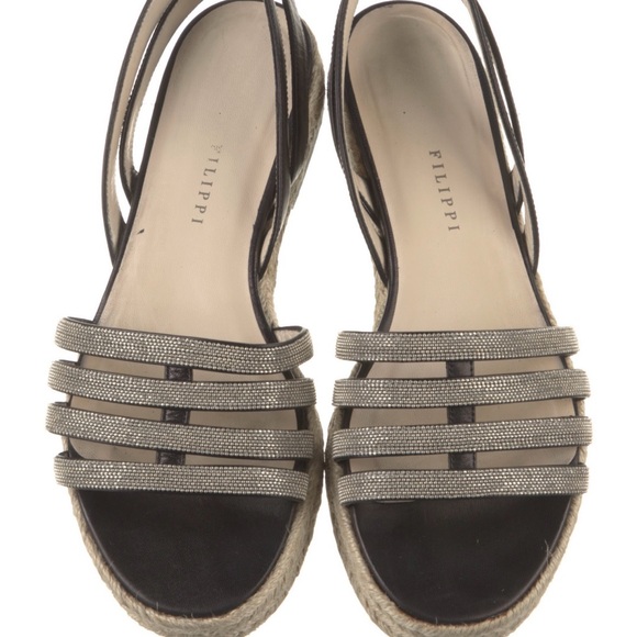 Fabiana Filippi Monili Pattern Espadrilles Wedges Sandals Sz 37. - Picture 3 of 5